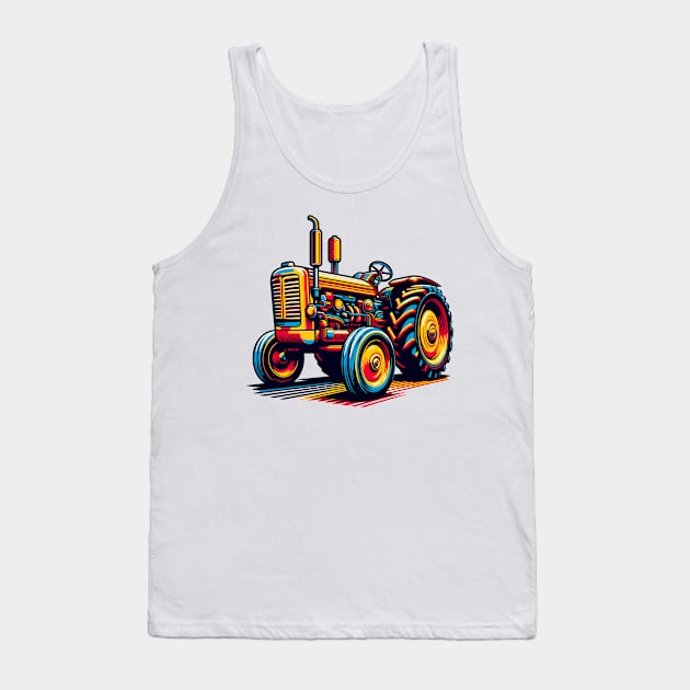 Agricultural Tractor Tank Top by Vehicles-Art